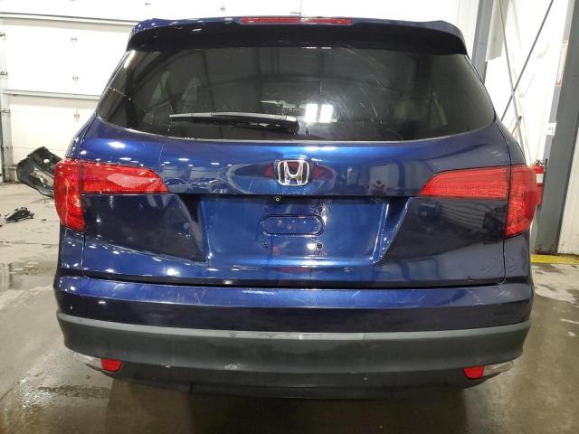 5FNYF6H87HB003747 - 2017 HONDA PILOT EXL BLUE photo 6