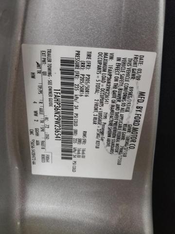 1FAHP36N29W236541 - 2009 FORD FOCUS SES SILVER photo 13