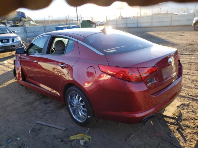 5XXGM4A75DG205257 - 2013 KIA OPTIMA LX RED photo 2