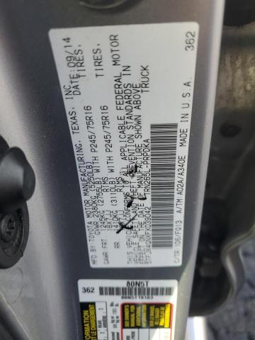 5TFJX4GNXFX039042 - 2015 TOYOTA TACOMA DOUBLE CAB PRERUNNER SILVER photo 12