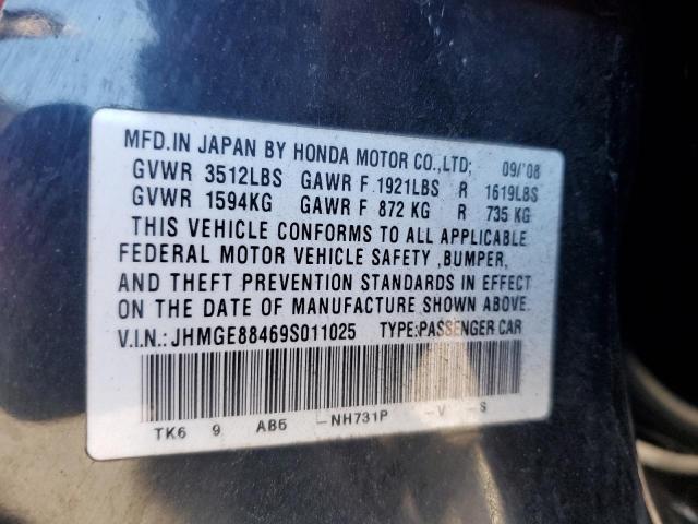 JHMGE88469S011025 - 2009 HONDA FIT SPORT Qara foto 12