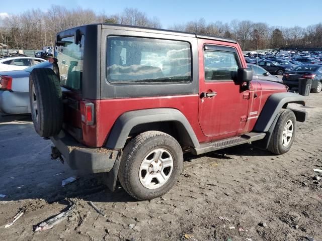 1J4AA2D18BL524637 - 2011 JEEP WRANGLER SPORT MAROON photo 3