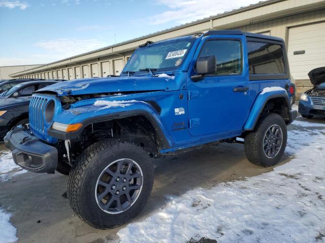 1C4GJXANXMW722352 - 2021 JEEP WRANGLER SPORT BLUE photo 1