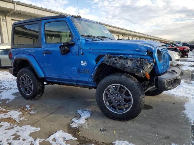 1C4GJXANXMW722352 - 2021 JEEP WRANGLER SPORT BLUE photo 4