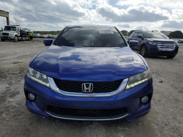 1HGCT2B83EA002587 - 2014 HONDA ACCORD EXL BLUE photo 5