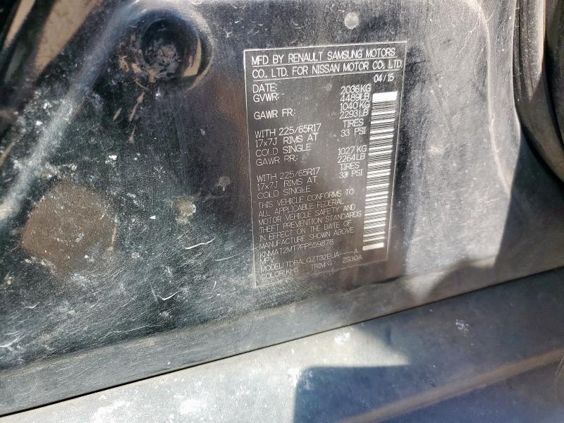 KNMAT2MT7FP559878 - 2015 NISSAN ROGUE S BLACK photo 12