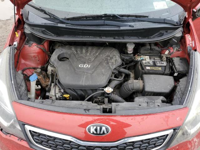 KNADN4A32D6296027 - 2013 KIA RIO EX RED photo 11