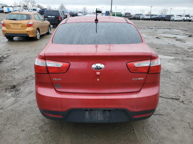 KNADN4A32D6296027 - 2013 KIA RIO EX RED photo 6