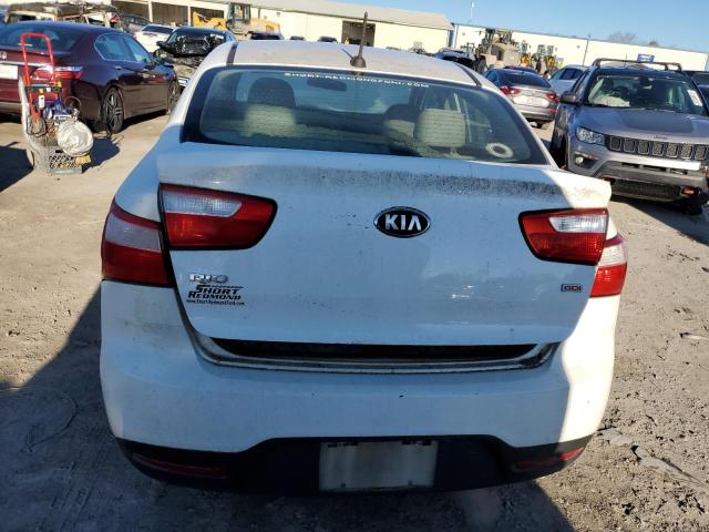 KNADM4A31E6373202 - 2014 KIA RIO LX WHITE photo 6