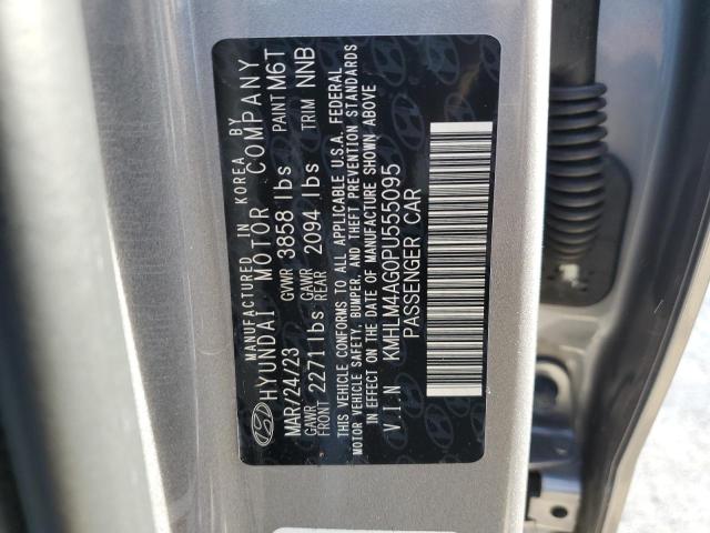 KMHLM4AG0PU555095 - 2023 HYUNDAI ELANTRA SEL GRAY photo 13