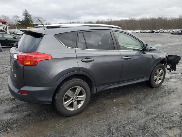 JTMRFREV0FD128237 - 2015 TOYOTA RAV4 XLE GRAY photo 3