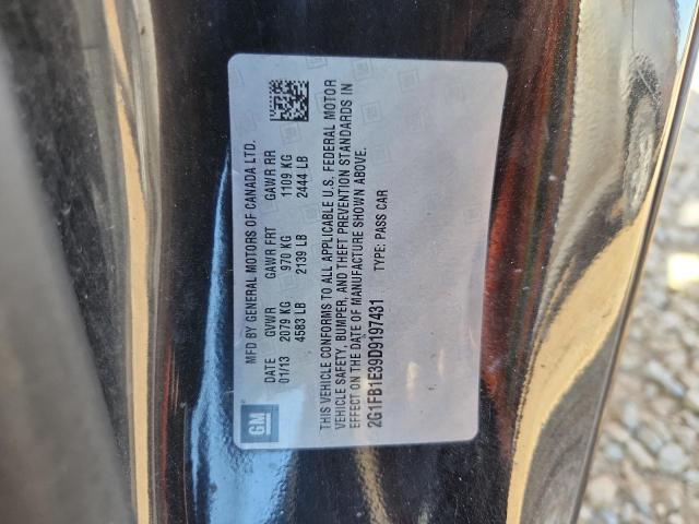 2G1FB1E39D9197431 - 2013 CHEVROLET CAMARO LT 黑色 照片 12