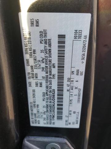 1FMCU0GD6JUD56520 - 2018 FORD ESCAPE SE 灰色 照片 13