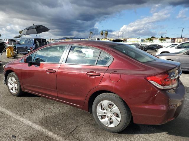 19XFB2F59FE233698 - 2015 HONDA CIVIC LX BURGUNDY photo 2