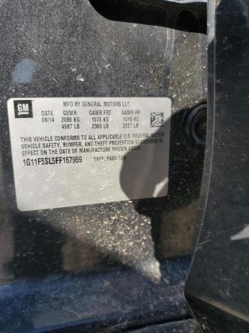 1G11F5SL5FF167959 - 2015 CHEVROLET MALIBU LTZ SILVER photo 12