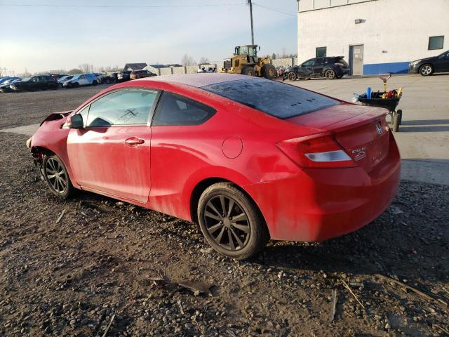 2HGFG3B80CH548494 - 2012 HONDA CIVIC EX RED photo 2