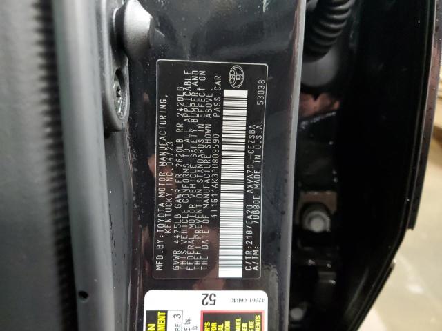 4T1G11AK3PU809590 - 2023 TOYOTA CAMRY SE NIGHT SHADE BLACK photo 13