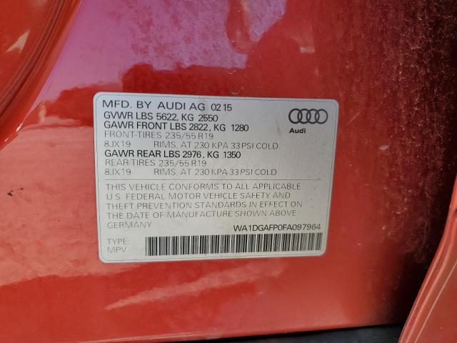 WA1DGAFP0FA097964 - 2015 AUDI Q5 PREMIUM PLUS 橙色 照片 13