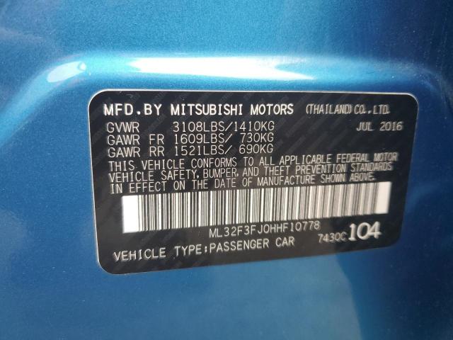 ML32F3FJ0HHF10778 - 2017 MITSUBISHI MIRAGE G4 ES Blau Foto 12