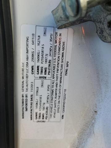 1GKKRPKD1EJ222110 - 2014 GMC ACADIA SLE WHITE photo 13