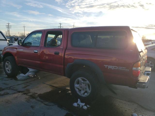5TEGN92N21Z790187 - 2001 TOYOTA TACOMA DOUBLE CAB PRERUNNER RED photo 2