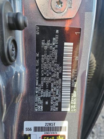 5TFBV54177X019088 - 2007 TOYOTA TUNDRA DOUBLE CAB SR5 GRAY photo 12