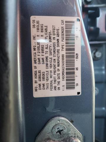 1HGCM56427A009989 - 2007 HONDA ACCORD LX Синій фото 12