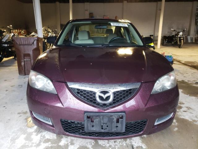 JM1BK12F371627726 - 2007 MAZDA 3 I MAROON photo 5