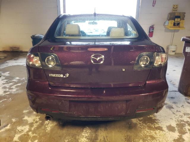 JM1BK12F371627726 - 2007 MAZDA 3 I MAROON photo 6