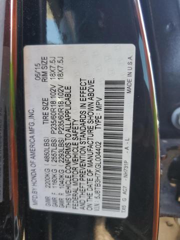 5J8TB3H7XGL004402 - 2016 ACURA RDX ADVANCE BLACK photo 13