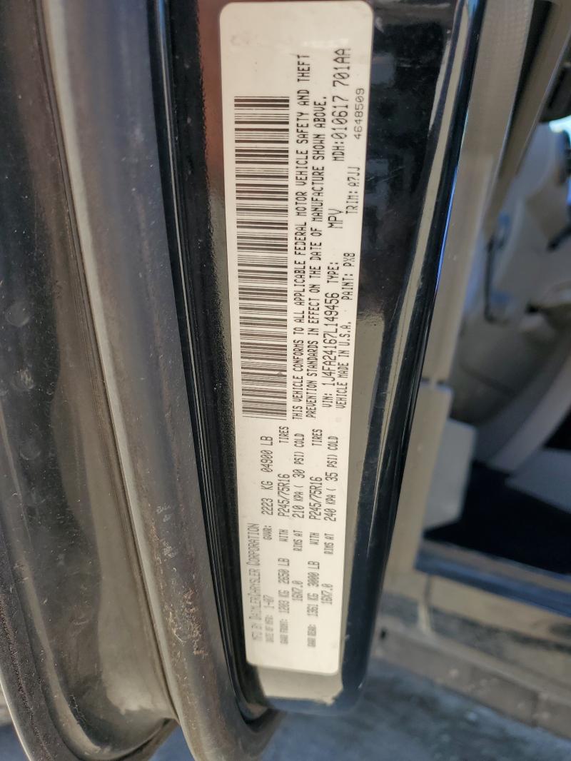 1J4FA24167L149456 - 2007 JEEP WRANGLER X أسود صورة 12