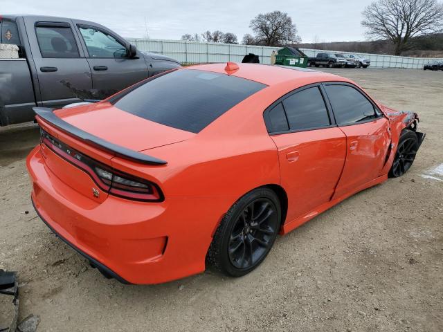 2C3CDXGJ3MH524385 - 2021 DODGE CHARGER SCAT PACK ORANGE photo 3