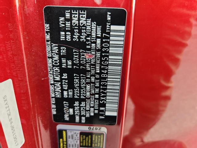 5XYZT3LB4JG513017 - 2018 HYUNDAI SANTA FE S 红色 照片 13