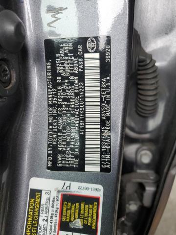 4T1BF1FK9CU114223 - 2012 TOYOTA CAMRY BASE Сірий фото 12