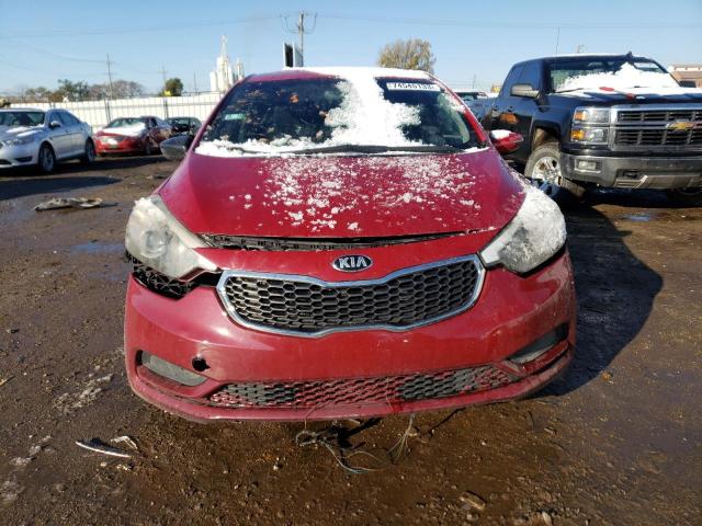 KNAFX4A61F5333056 - 2015 KIA FORTE LX RED photo 5