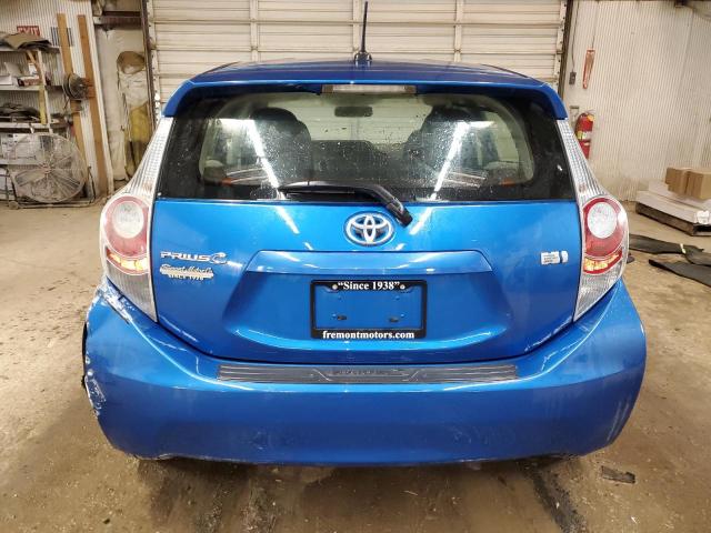 JTDKDTB36C1025814 - 2012 TOYOTA PRIUS C BLUE photo 6