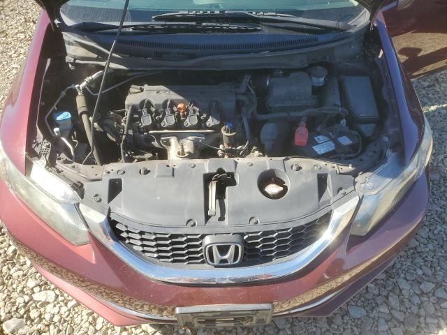 2HGFB2F54FH520257 - 2015 HONDA CIVIC LX BURGUNDY photo 11