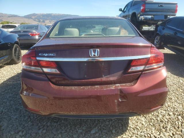 2HGFB2F54FH520257 - 2015 HONDA CIVIC LX BURGUNDY photo 6