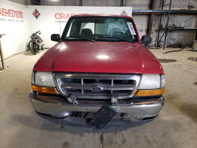 1FTYR14V0XPA63945 - 1999 FORD RANGER SUPER CAB RED photo 5