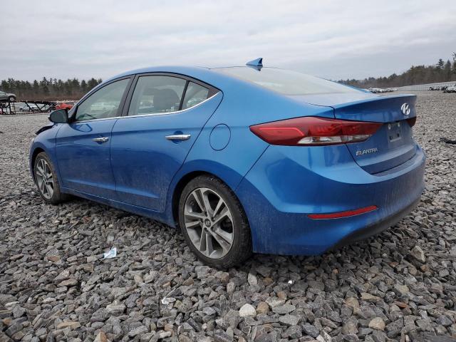 KMHD84LF4HU262279 - 2017 HYUNDAI ELANTRA SE BLUE photo 2