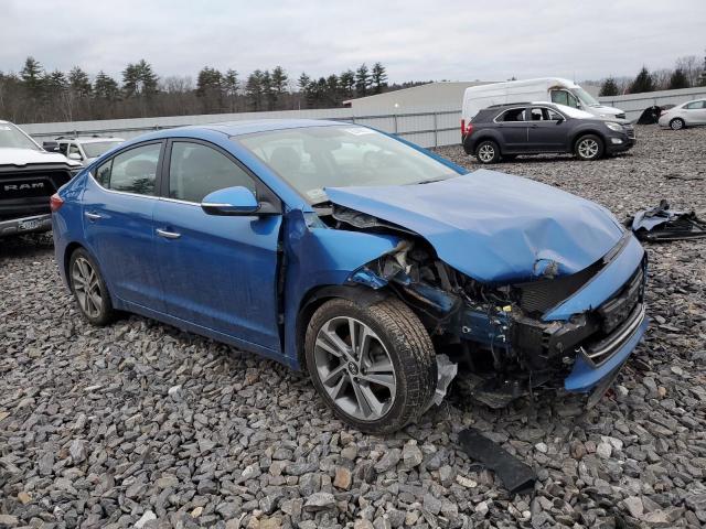 KMHD84LF4HU262279 - 2017 HYUNDAI ELANTRA SE BLUE photo 4