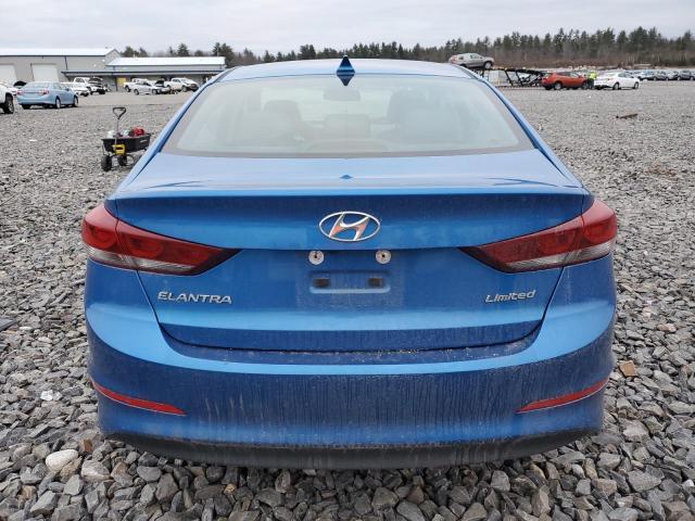 KMHD84LF4HU262279 - 2017 HYUNDAI ELANTRA SE BLUE photo 6