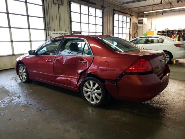 1HGCM665X7A075205 - 2007 HONDA ACCORD EX RED photo 2