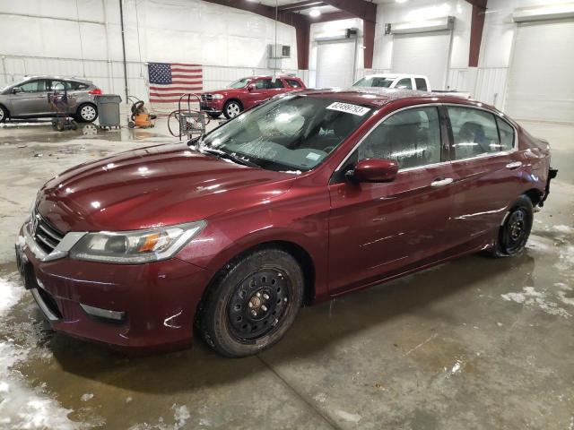 1HGCR2F57FA004147 - 2015 HONDA ACCORD SPORT MAROON photo 1