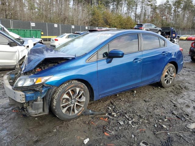 19XFB2F86FE257953 - 2015 HONDA CIVIC EX BLUE photo 1