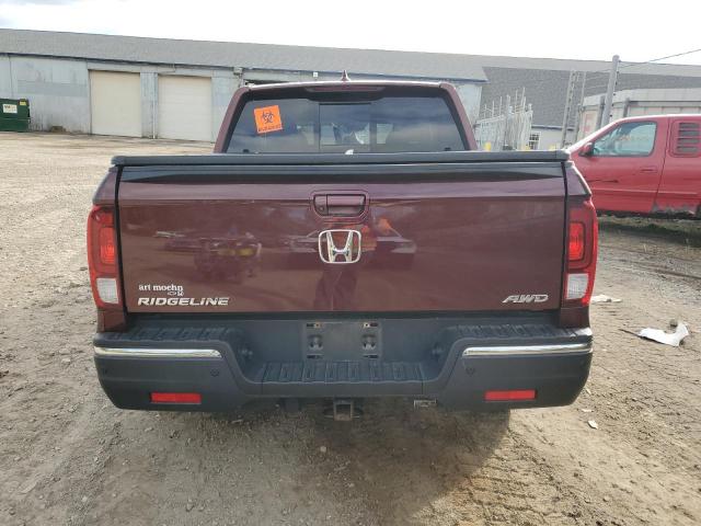 5FPYK3F7XLB000555 - 2020 HONDA RIDGELINE RTL BURGUNDY photo 6