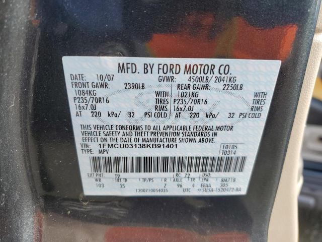 1FMCU03138KB91401 - 2008 FORD ESCAPE XLT CHARCOAL photo 14