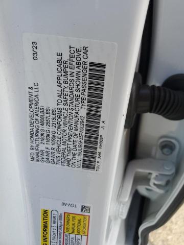 19UUB5F35PA002942 - 2023 ACURA TLX 白色 照片 12