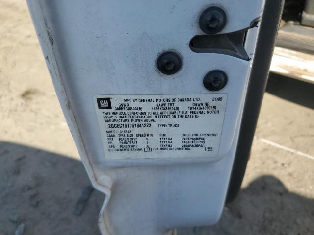 2GCEC13T751341223 - 2005 CHEVROLET SILVERADO C1500 თეთრი ფოტო 12