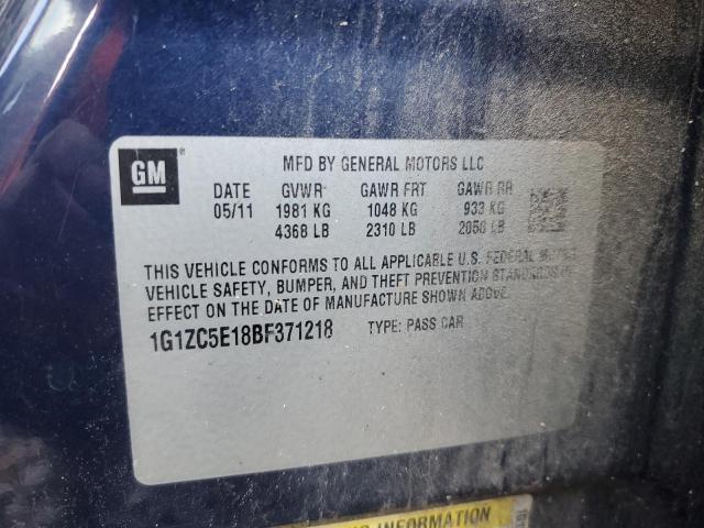 1G1ZC5E18BF371218 - 2011 CHEVROLET MALIBU 1LT ლურჯი ფოტო 12